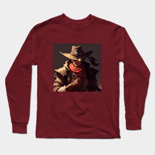 Illustration of Cowboy Kerm Long Sleeve T-Shirt